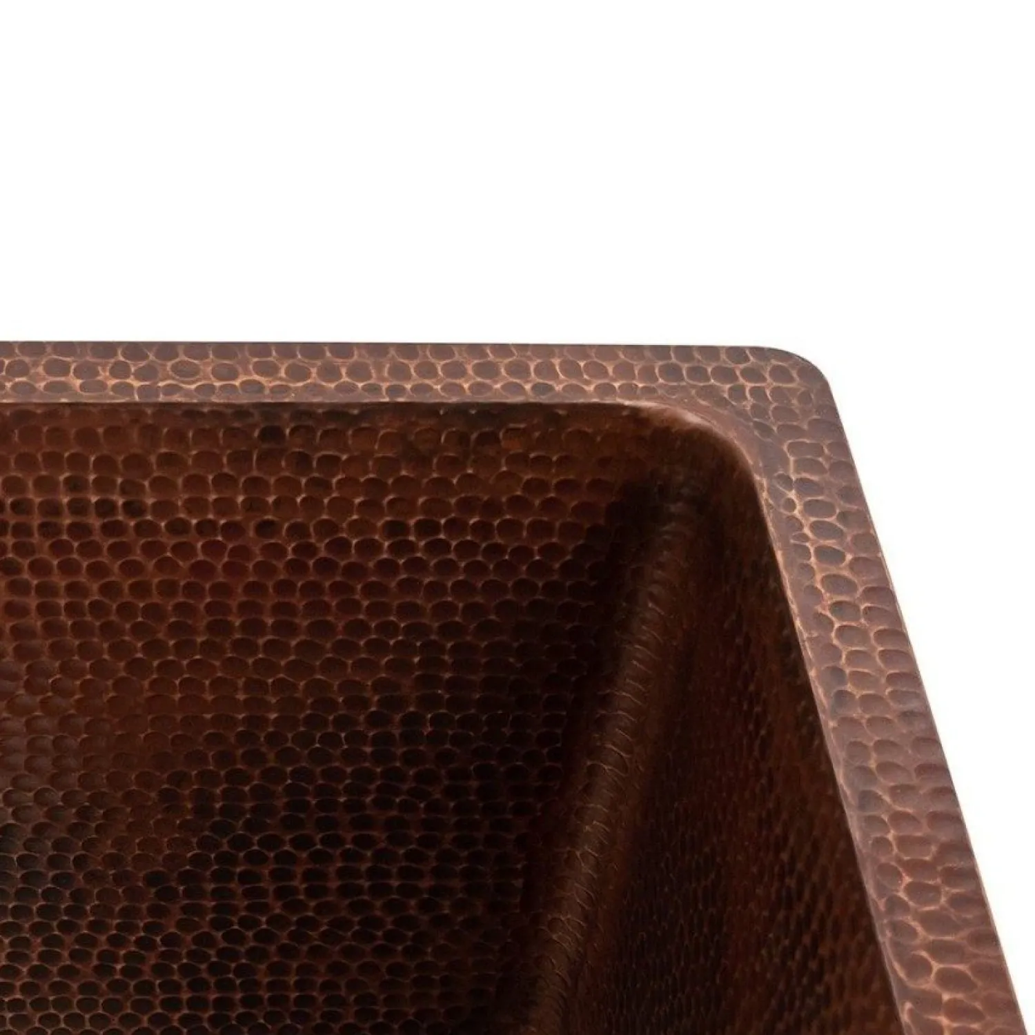 Clearance 17" Rectangle Hammered Copper Bar Prep Sink with 3.5" Drain Opening Bar / Prep Sinks