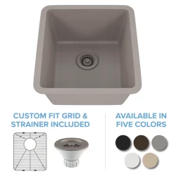 Sale Rectangle Quartz Composite Bar/Prep Sink Single Bowl Sinks|Composite & Quartz Sinks