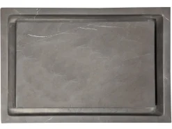 Best Rectangular Infinity Pool Sink in Honed Pietra Grey Marble Above Counter / Vessel Sinks