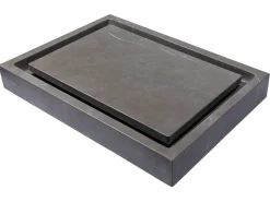 Best Rectangular Infinity Pool Sink in Honed Pietra Grey Marble Above Counter / Vessel Sinks