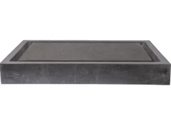 Best Rectangular Infinity Pool Sink in Honed Pietra Grey Marble Above Counter / Vessel Sinks
