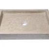 Clearance Rectangular Vessel Sink in Polished Penny Grey Marble Above Counter / Vessel Sinks