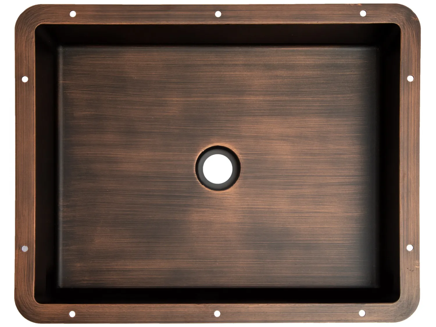 Rectangular 20" x 16" Stainless Steel Undermount Bathroom Sink with Drain in Bronze Undermount|Stainless Steel Sinks
