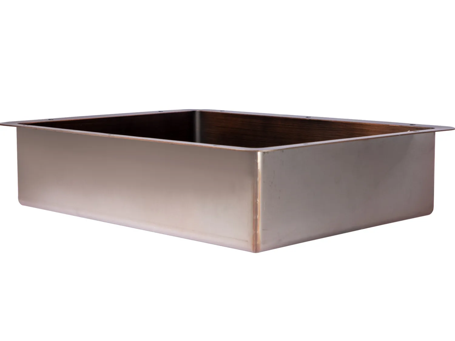 Rectangular 20" x 16" Stainless Steel Undermount Bathroom Sink with Drain in Bronze Undermount|Stainless Steel Sinks