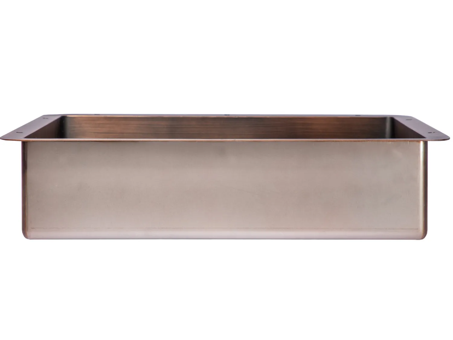 Rectangular 20" x 16" Stainless Steel Undermount Bathroom Sink with Drain in Bronze Undermount|Stainless Steel Sinks