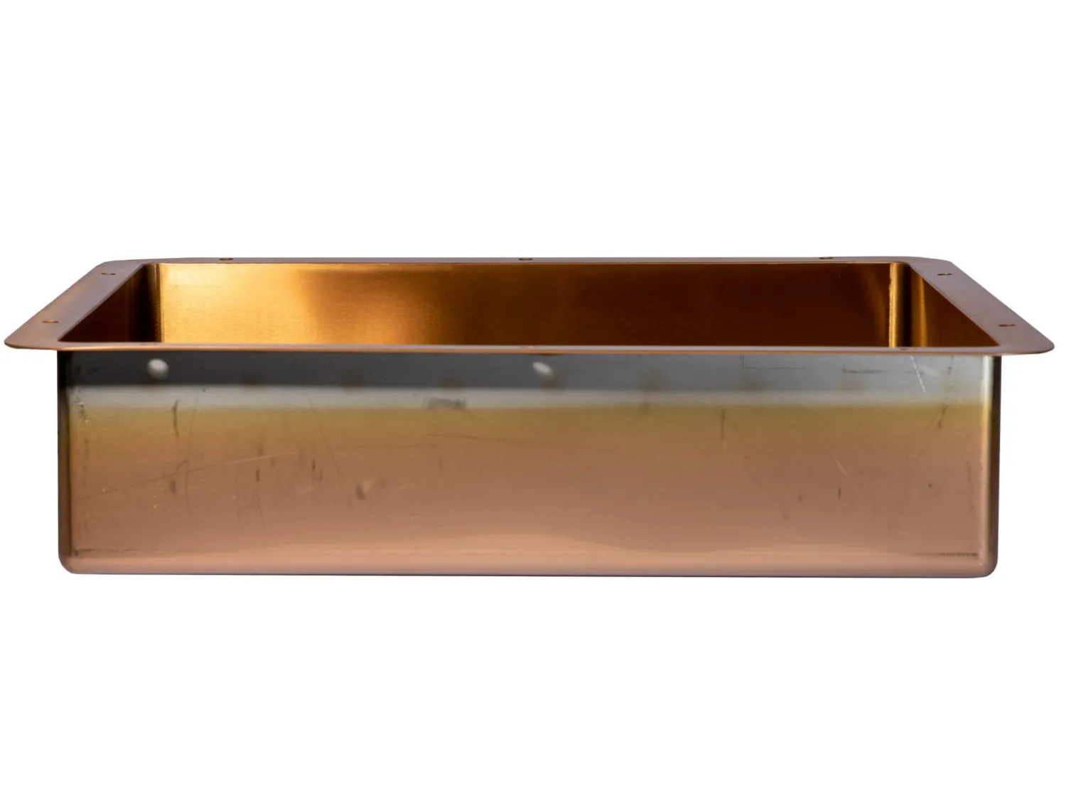 Discount Rectangular 20" x 16" Stainless Steel Undermount Bathroom Sink with Drain in Rose Gold Undermount|Stainless Steel Sinks