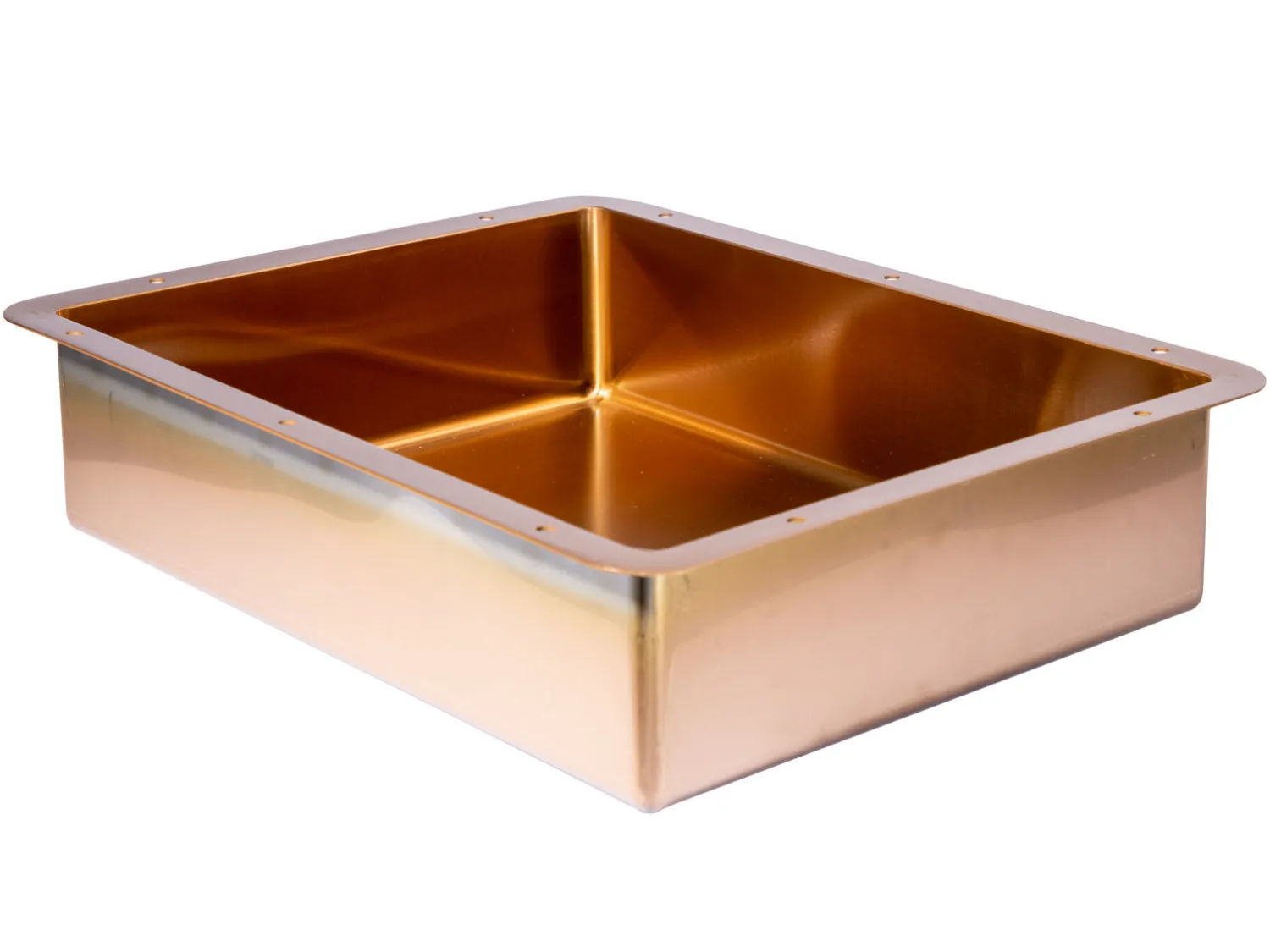 Discount Rectangular 20" x 16" Stainless Steel Undermount Bathroom Sink with Drain in Rose Gold Undermount|Stainless Steel Sinks