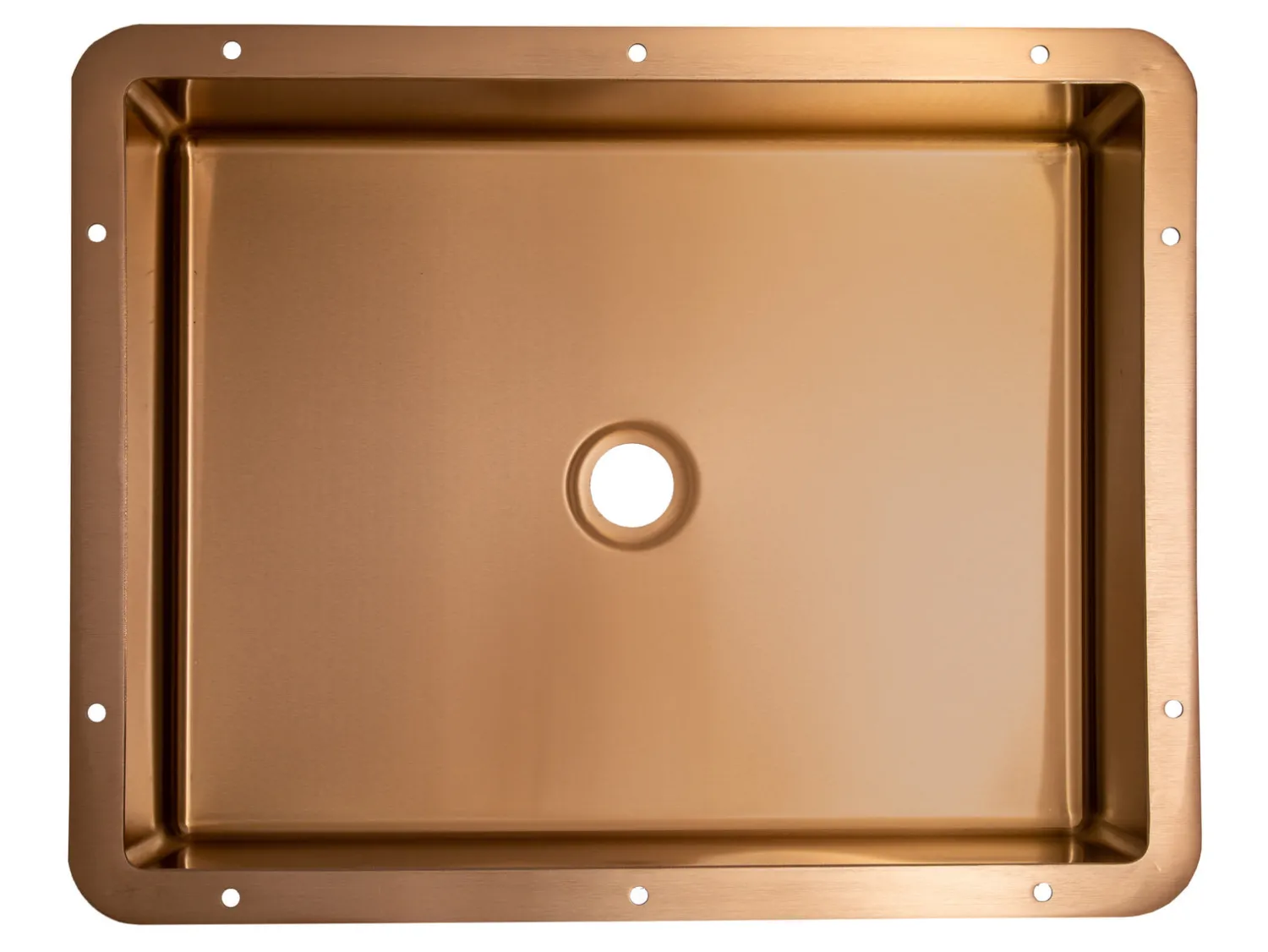 Discount Rectangular 20" x 16" Stainless Steel Undermount Bathroom Sink with Drain in Rose Gold Undermount|Stainless Steel Sinks