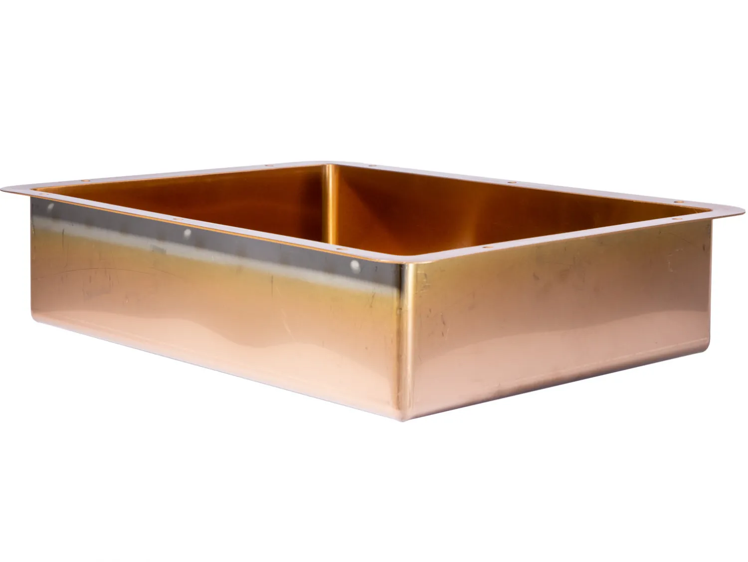 Discount Rectangular 20" x 16" Stainless Steel Undermount Bathroom Sink with Drain in Rose Gold Undermount|Stainless Steel Sinks