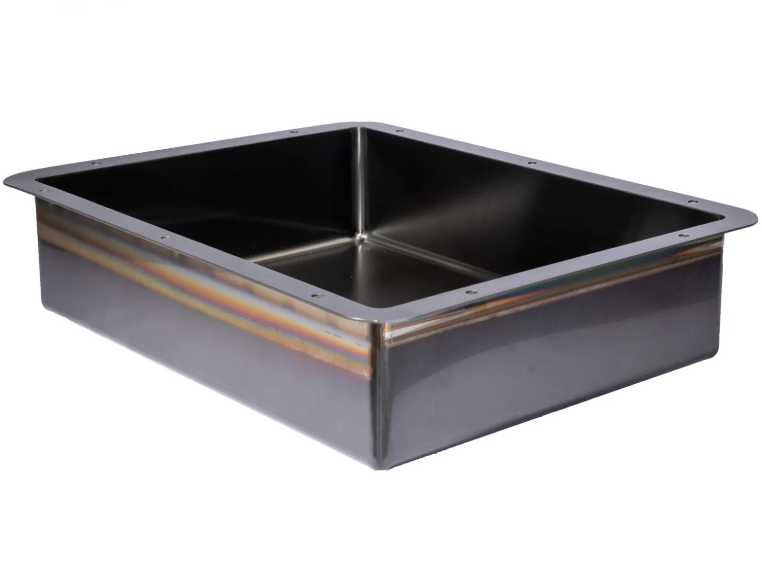 Outlet Rectangular 20" x 16" Stainless Steel Undermount Bathroom Sink with Drain in Black Undermount|Stainless Steel Sinks