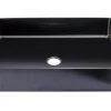 Rectangular 19 x 14 1/2" Stainless Steel Bathroom Vessel Sink with Drain in Black Stainless Steel Sinks|Above Counter / Vessel Sinks