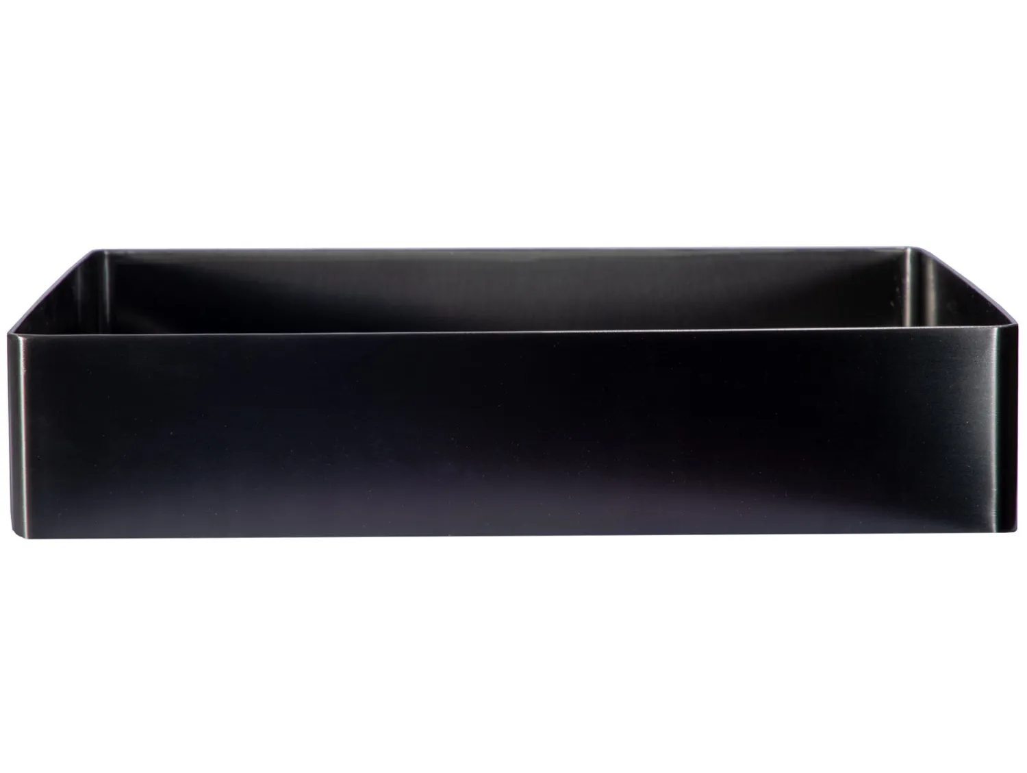 Rectangular 19 x 14 1/2" Stainless Steel Bathroom Vessel Sink with Drain in Black Stainless Steel Sinks|Above Counter / Vessel Sinks