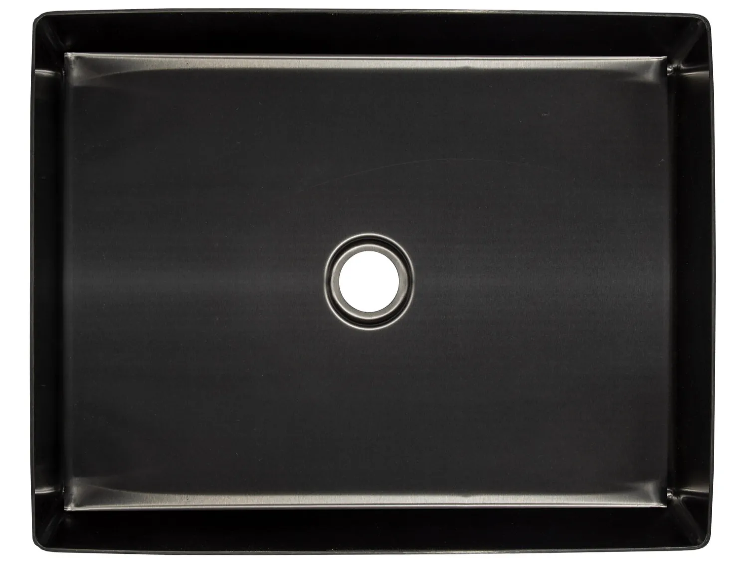Rectangular 19 x 14 1/2" Stainless Steel Bathroom Vessel Sink with Drain in Black Stainless Steel Sinks|Above Counter / Vessel Sinks