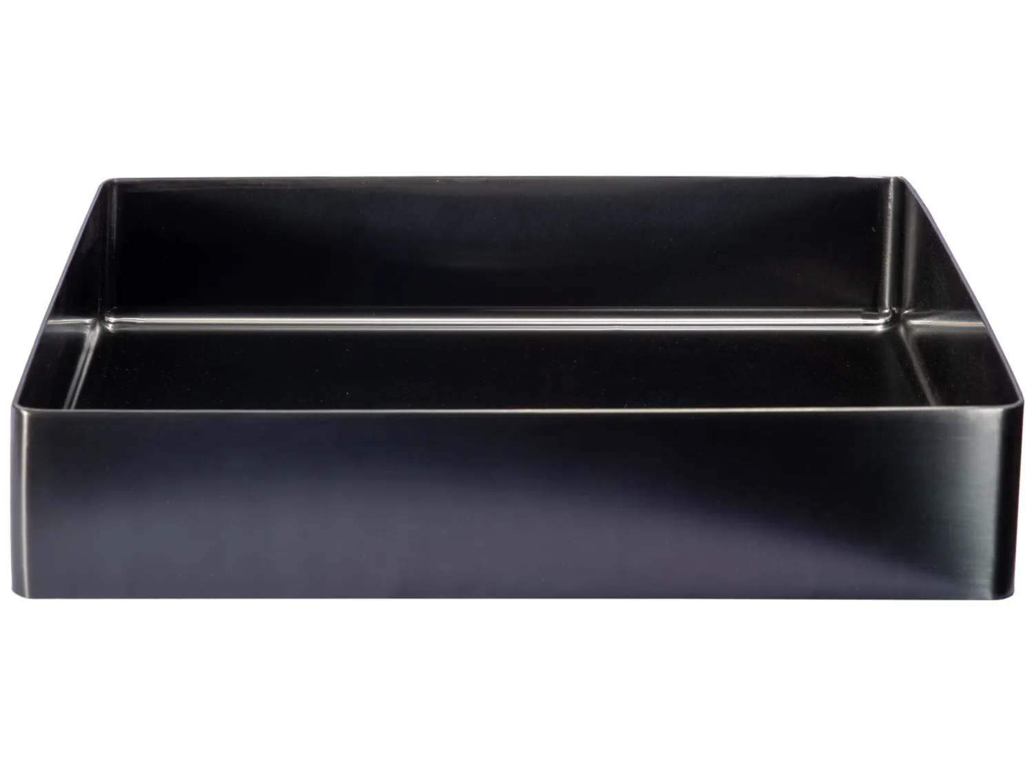 Rectangular 19 x 14 1/2" Stainless Steel Bathroom Vessel Sink with Drain in Black Stainless Steel Sinks|Above Counter / Vessel Sinks