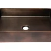 Clearance Rectangular 19 x 14 1/2" Stainless Steel Bathroom Vessel Sink with Drain in Bronze Stainless Steel Sinks|Above Counter / Vessel Sinks