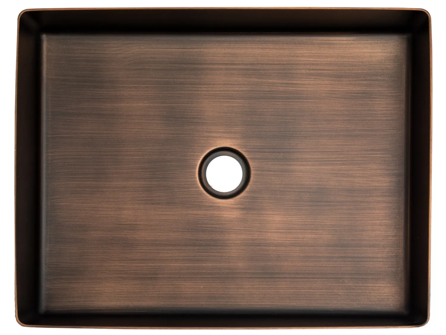 Clearance Rectangular 19 x 14 1/2" Stainless Steel Bathroom Vessel Sink with Drain in Bronze Stainless Steel Sinks|Above Counter / Vessel Sinks