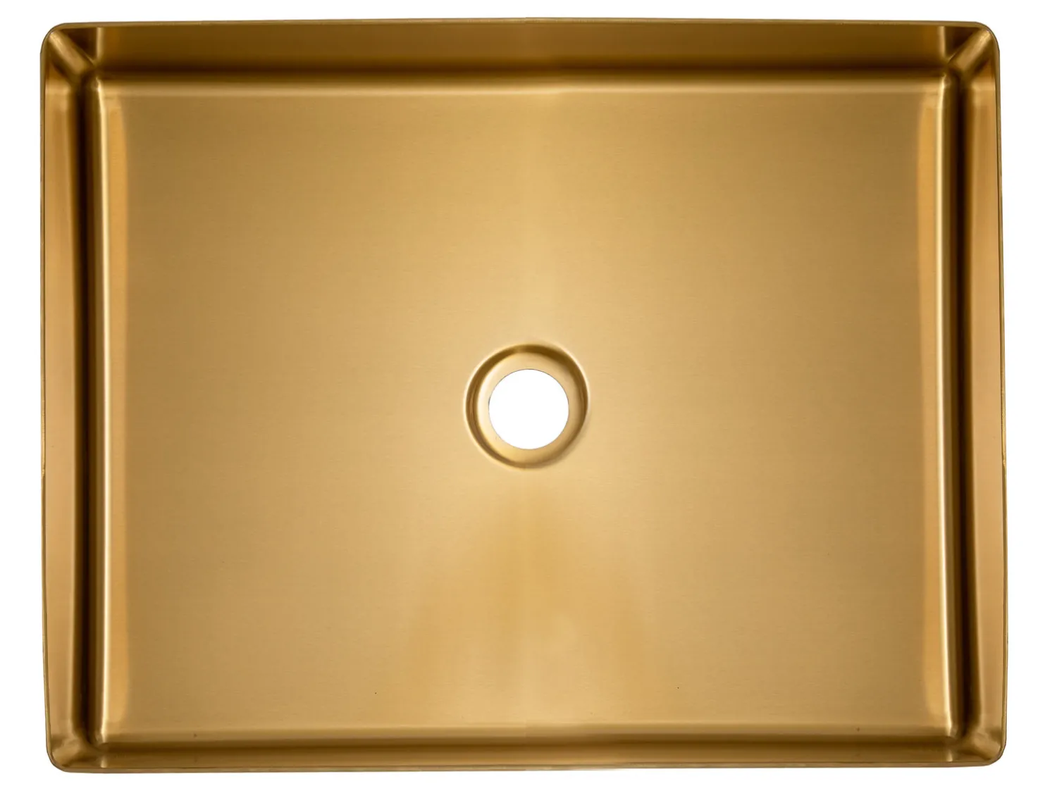 Discount Rectangular 19" x 14 1/2" Stainless Steel Bathroom Vessel Sink with Drain in Gold Stainless Steel Sinks|Above Counter / Vessel Sinks