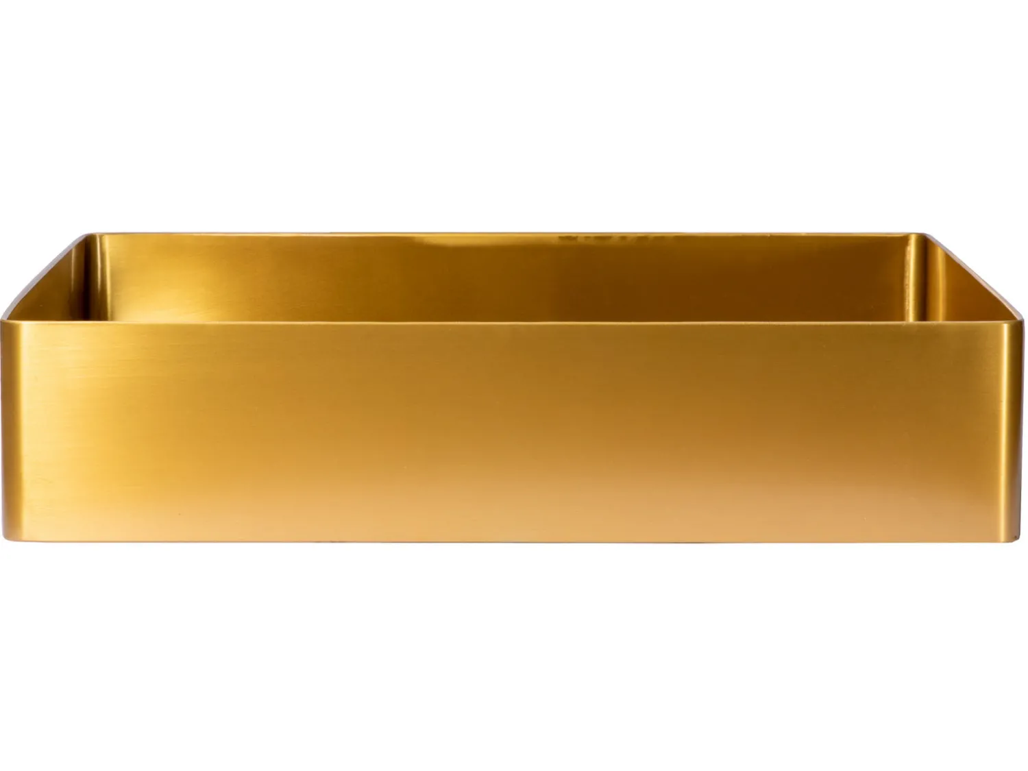 Discount Rectangular 19" x 14 1/2" Stainless Steel Bathroom Vessel Sink with Drain in Gold Stainless Steel Sinks|Above Counter / Vessel Sinks