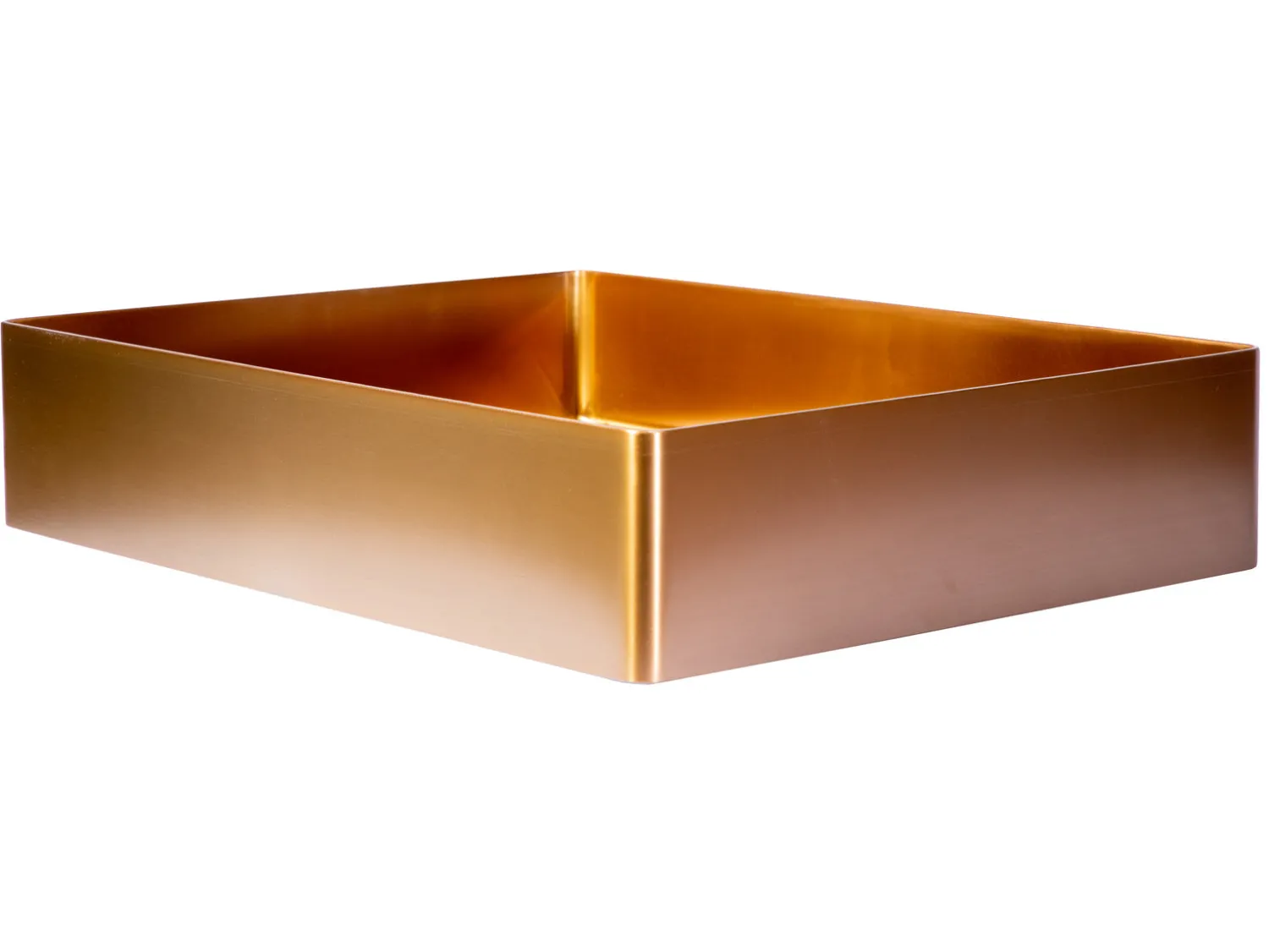 Outlet Rectangular 19" x 14 1/2" Stainless Steel Bathroom Vessel Sink with Drain in Rose Gold Stainless Steel Sinks|Above Counter / Vessel Sinks