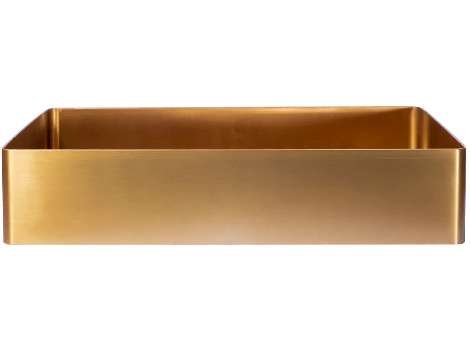 Outlet Rectangular 19" x 14 1/2" Stainless Steel Bathroom Vessel Sink with Drain in Rose Gold Stainless Steel Sinks|Above Counter / Vessel Sinks