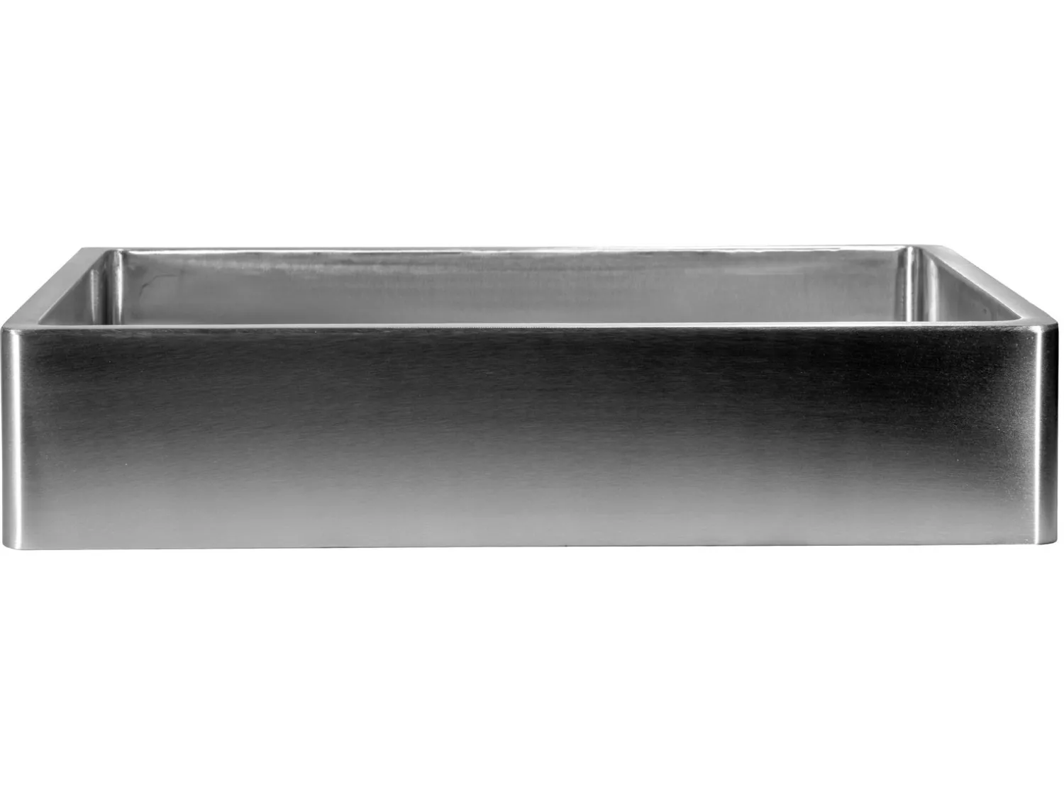 Best Rectangular 18 3/4" x 15 3/4" Thick Rim Stainless Steel Bathroom Vessel Sink with Drain in Silver Stainless Steel Sinks|Above Counter / Vessel Sinks