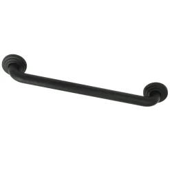 Sale Restoration 18" Brass Decorative Grab Bar in Matte Black Grab Bars