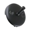 Outlet Round Bathtub Overflow Plate with Trip Lever in Matte Black Tub Drains