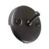 Sale Round Bathtub Overflow Plate with Trip Lever in Oil Rubbed Bronze Tub Drains