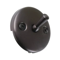 Sale Round Bathtub Overflow Plate with Trip Lever in Oil Rubbed Bronze Tub Drains