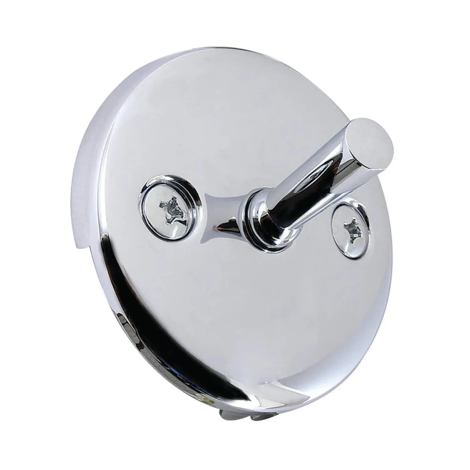 Discount Round Bathtub Overflow Plate with Trip Lever in Chrome Tub Drains