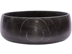 Online Rounded Vessel Sink in Nero Marquino Marble Above Counter / Vessel Sinks