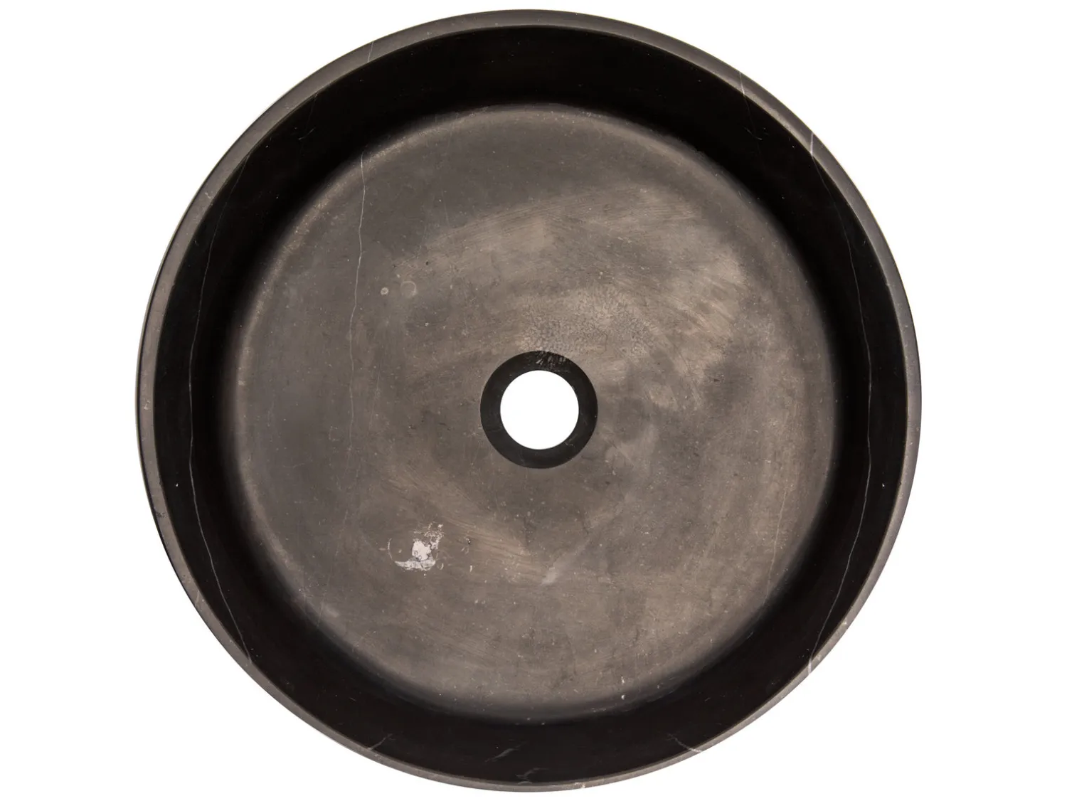 Online Rounded Vessel Sink in Nero Marquino Marble Above Counter / Vessel Sinks