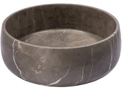 Best Rounded Vessel Sink in Pietra Grey Marble Above Counter / Vessel Sinks