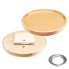 Outlet 28" Round Lazy Susan With Pre-Installed 10" Cast Aluminum Swivel Storage & Organization