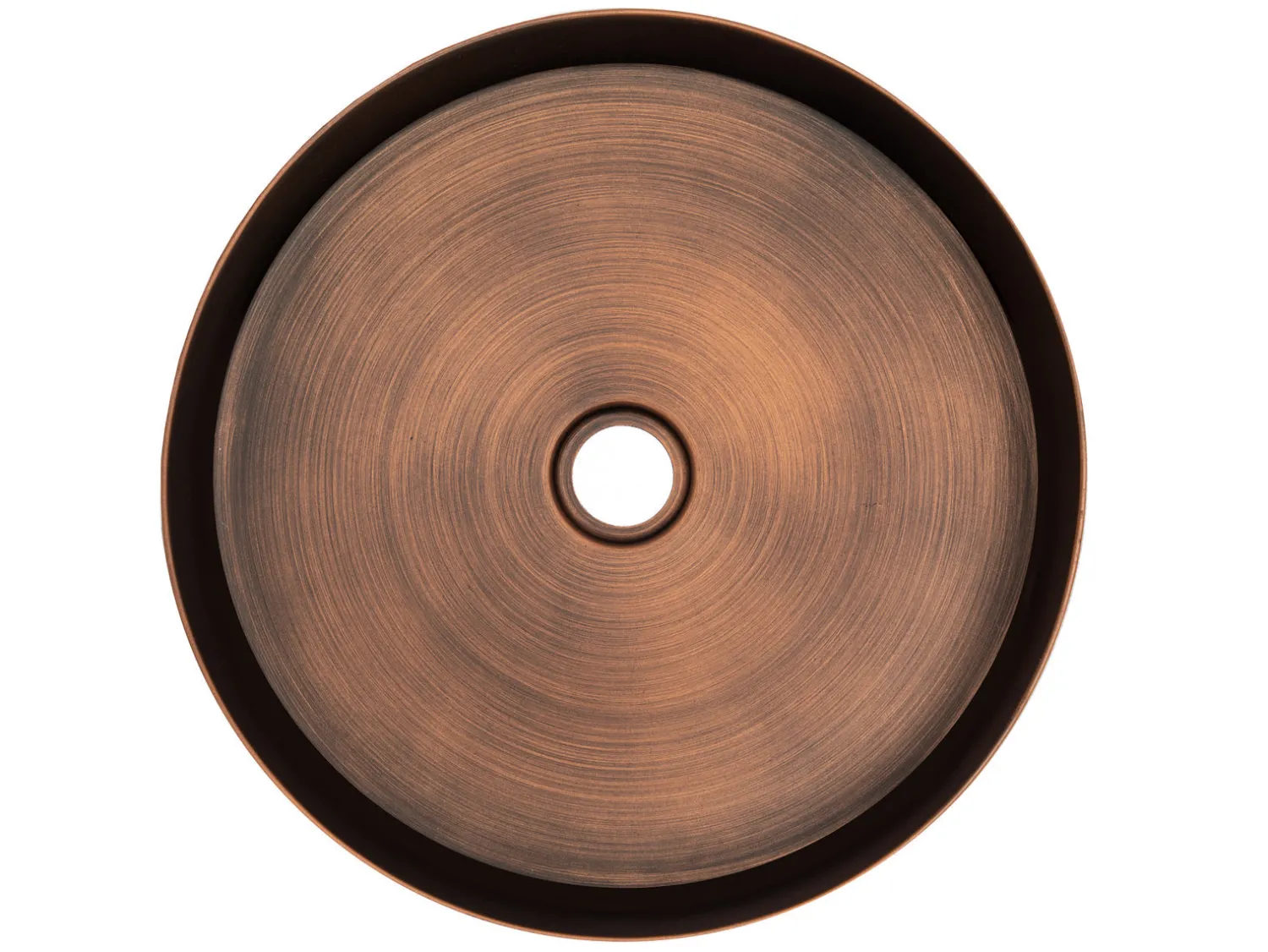Clearance 15" Round Stainless Steel Bathroom Vessel Sink with Drain in Bronze Stainless Steel Sinks|Above Counter / Vessel Sinks