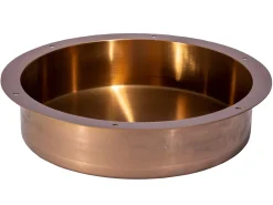 Best 15" Round Stainless Steel Undermount Bathroom Sink with Drain in Rose Gold Undermount|Stainless Steel Sinks
