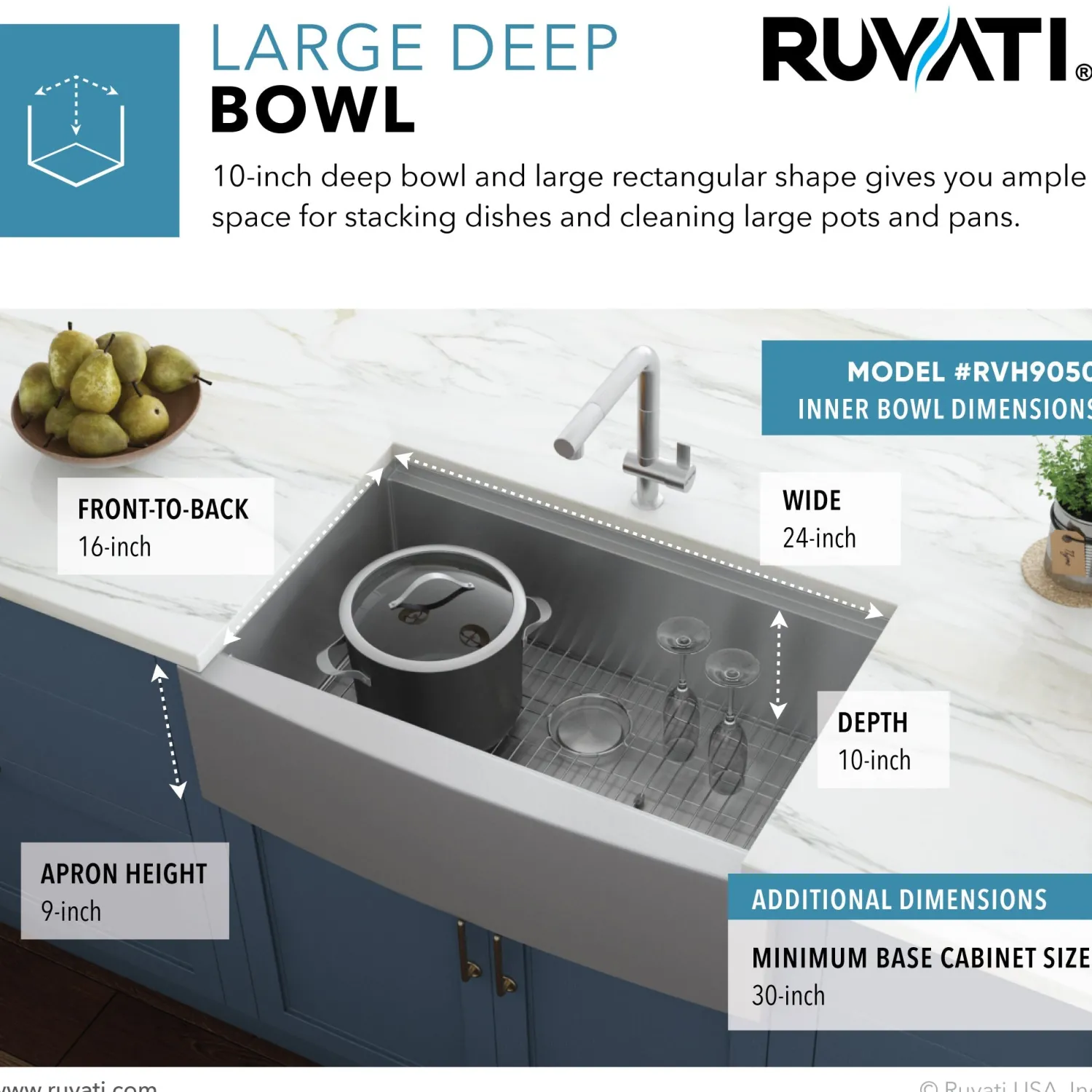 Online 27" Apron-front Workstation Farmhouse 16 Gauge Stainless Steel Single Bowl Kitchen Sink Stainless Steel Sinks|Single Bowl Sinks