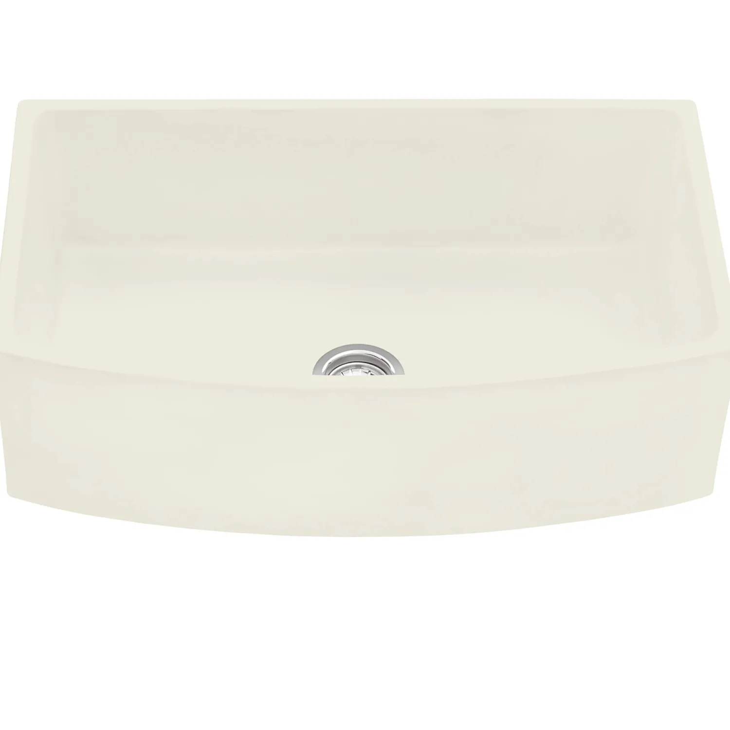 New 33" Bisque Fireclay Bow-Front Farmhouse Kitchen Sink Single Bowl Sinks|Apron Front / Farmhouse Sinks