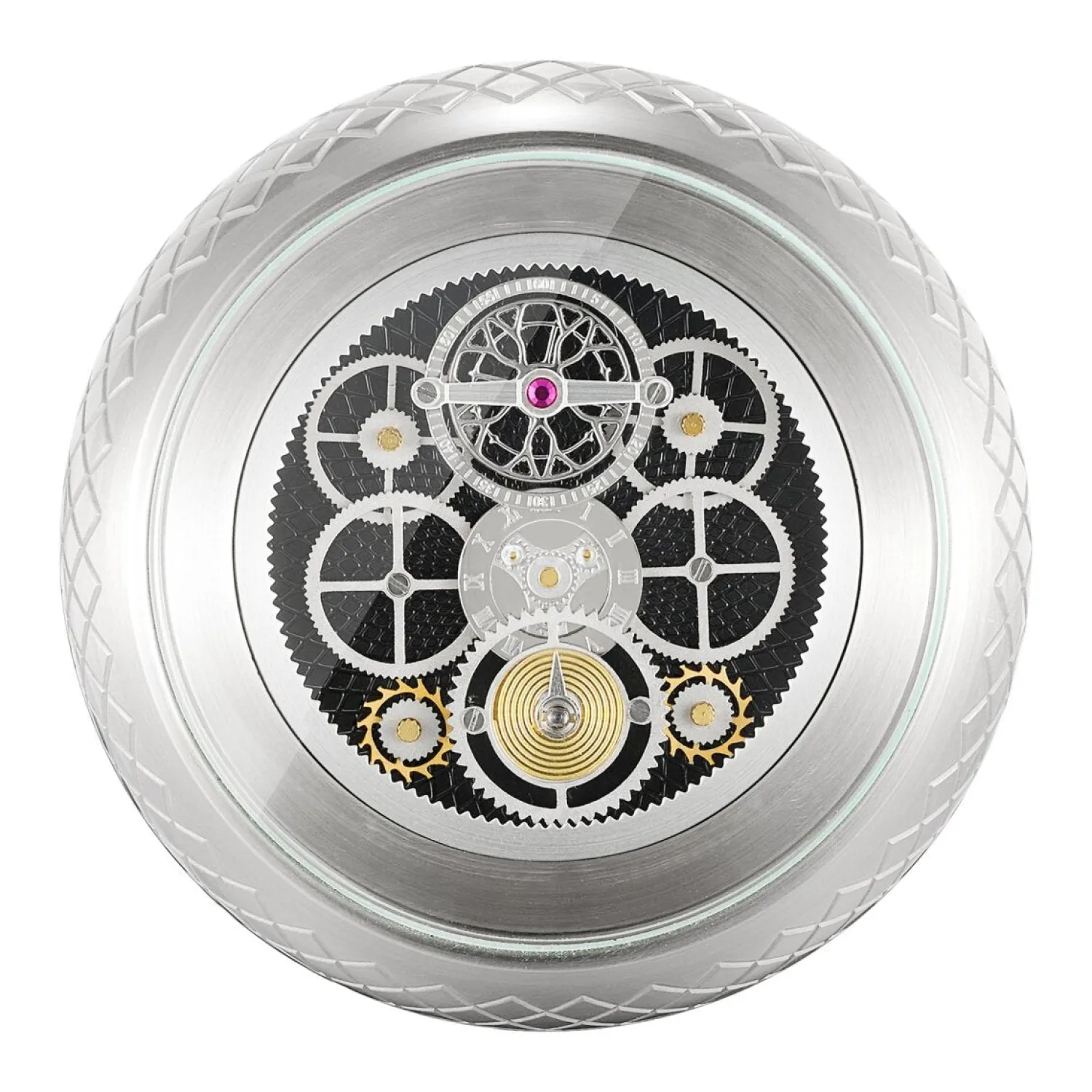 Discount Chrono Two Handle Watch Face Knob Widespread Bathroom Faucet in Brushed Nickel Stainless 8" Widespread