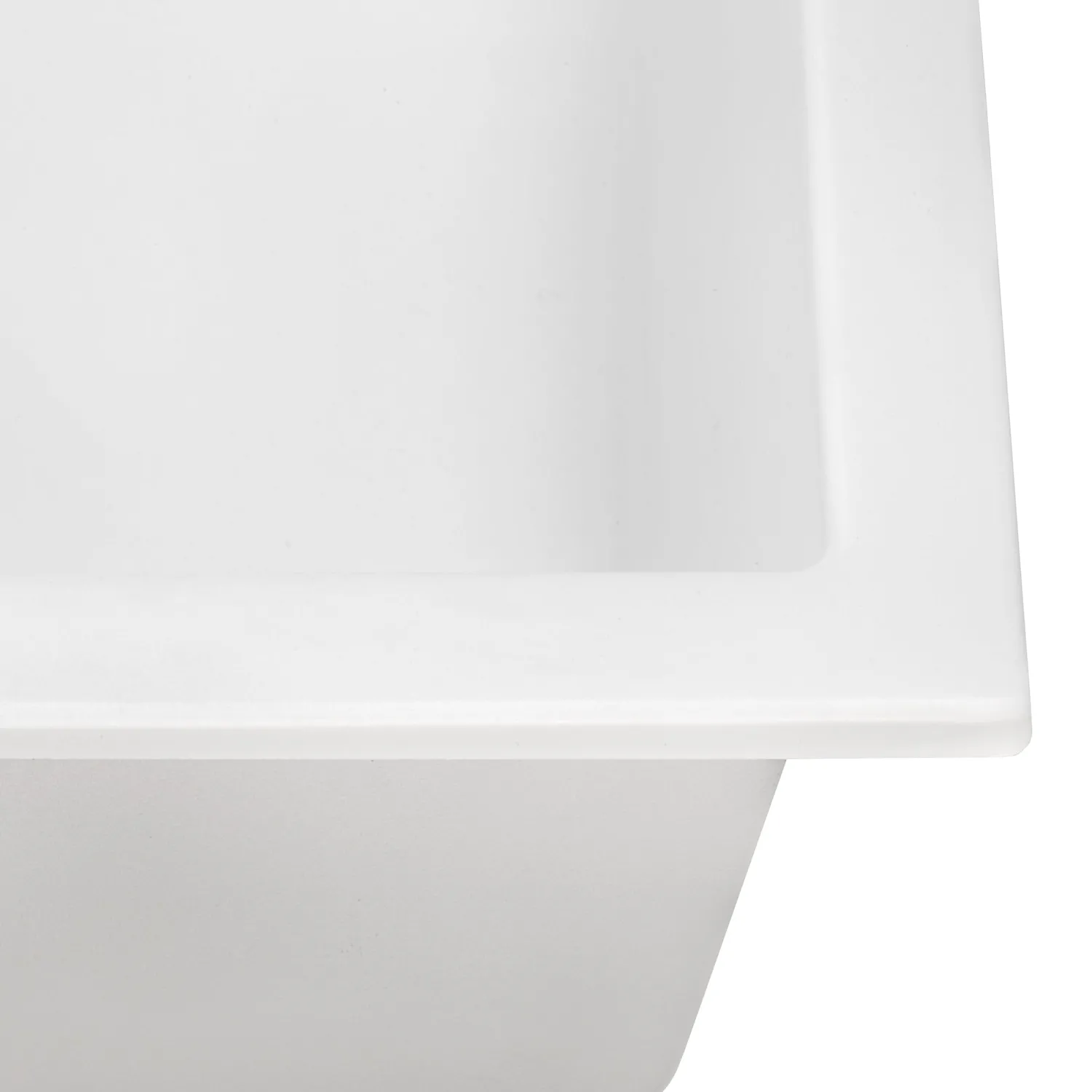 Best 27" Composite Undermount Single Bowl Kitchen Sink in Arctic White Single Bowl Sinks|Undermount Sinks