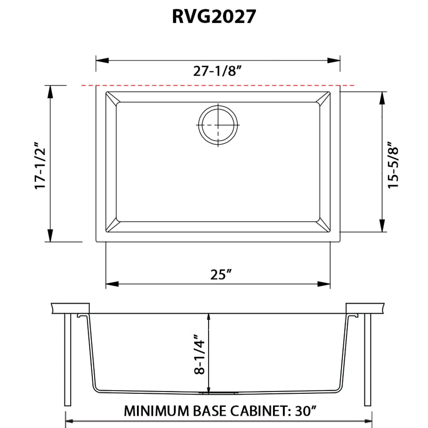 Best 27" Composite Undermount Single Bowl Kitchen Sink in Arctic White Single Bowl Sinks|Undermount Sinks
