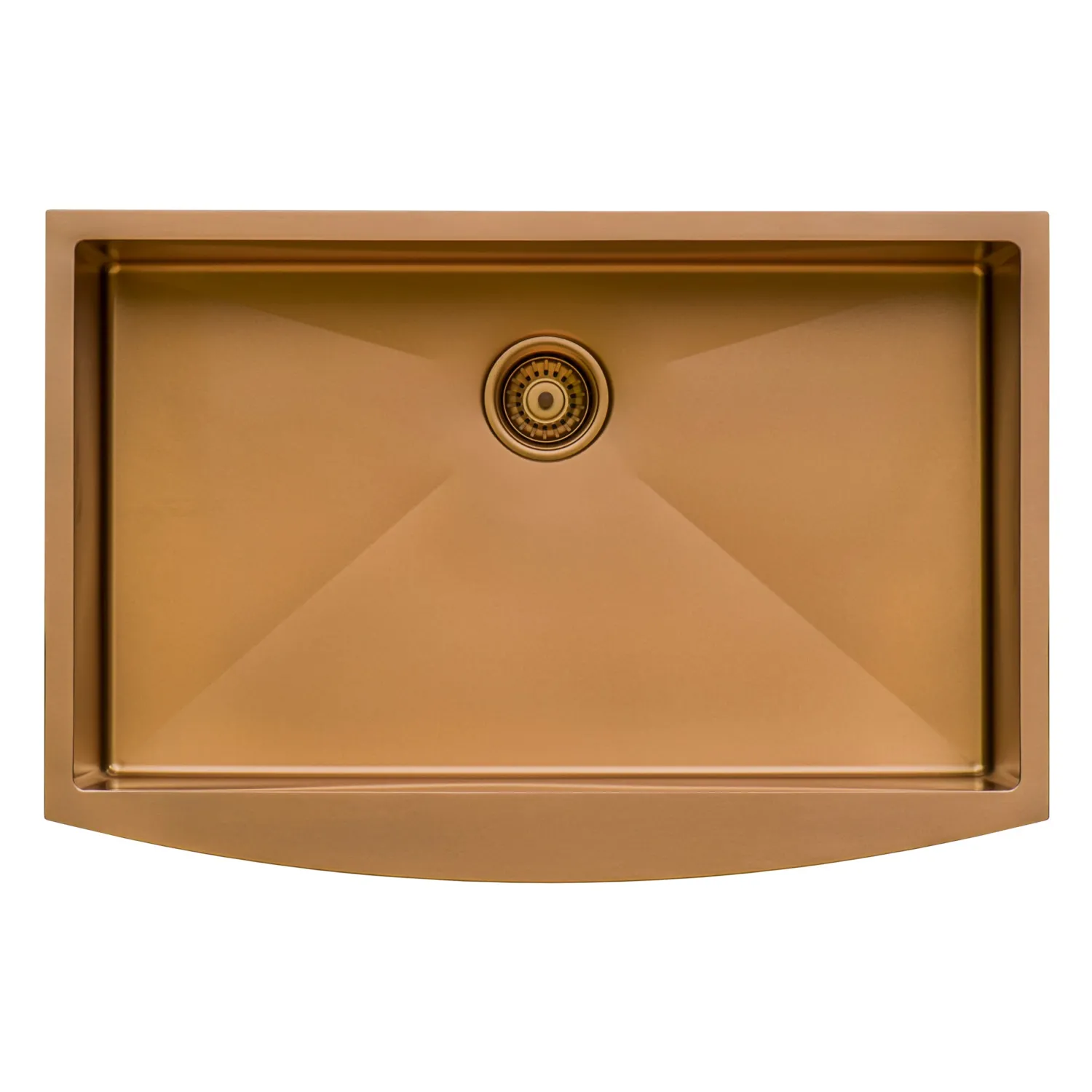 36" Copper Tone Matte Bronze Apron Front Stainless Steel Kitchen Sink Stainless Steel Sinks|Gunmetal, Brass, & Gold