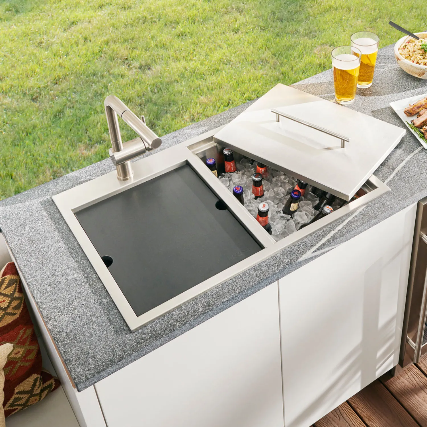 Sale Drop-In Outdoor Sink with Double-Wall Ice Chest Cooler Outdoor Sinks & Accessories|Laundry Room Chevron Down Icon