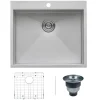 25" Drop-in Topmount 16 Gauge Stainless Steel Single Bowl Kitchen Sink Drop-In / Top Mount Sinks|Stainless Steel Sinks