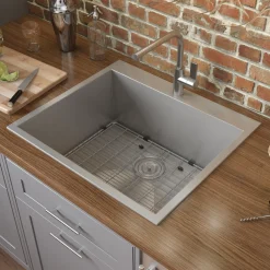 25" Drop-in Topmount 16 Gauge Stainless Steel Single Bowl Kitchen Sink Drop-In / Top Mount Sinks|Stainless Steel Sinks