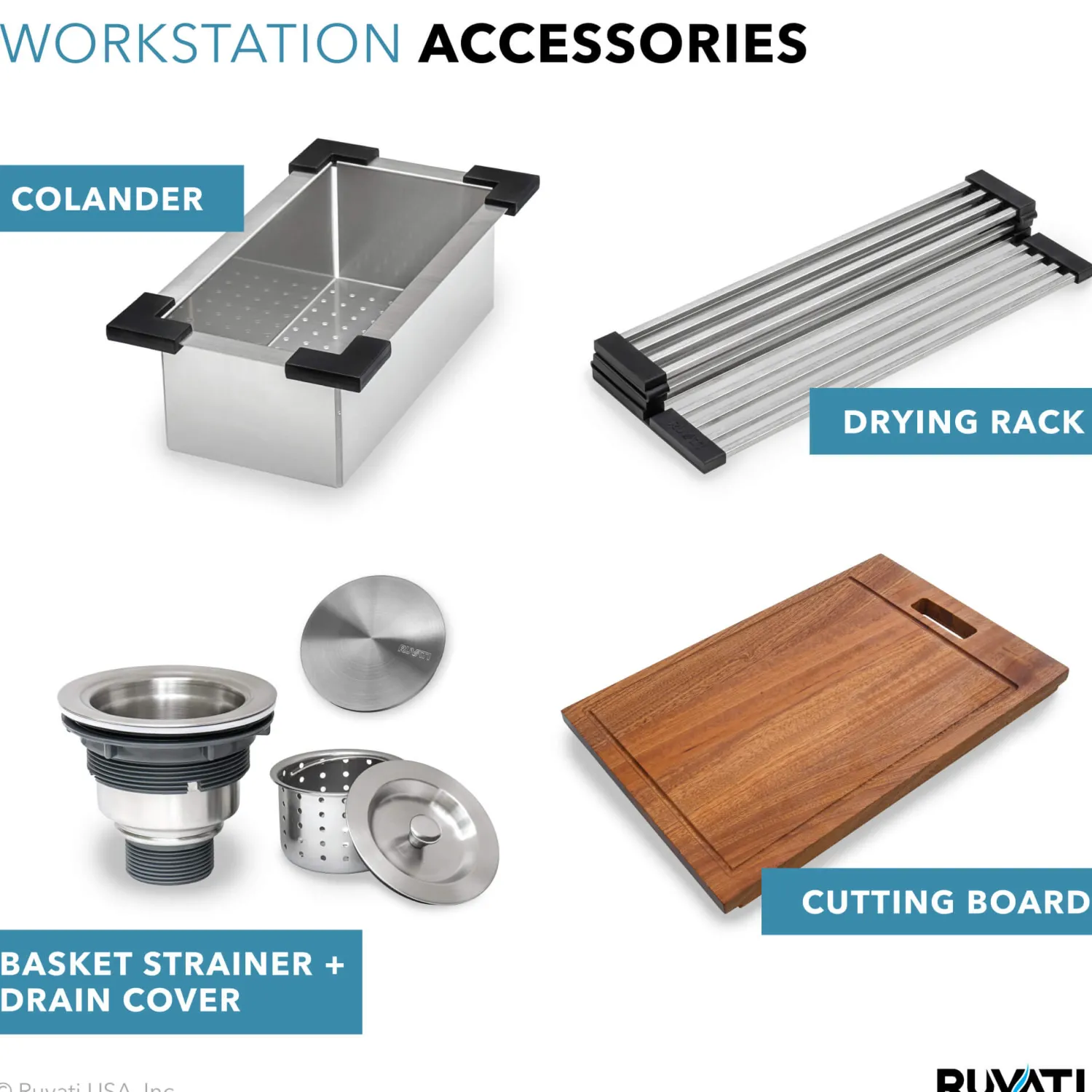 Hot 33" Drop-in 40/60 Workstation Double Bowl Sink Drop-In / Top Mount Sinks|Stainless Steel Sinks