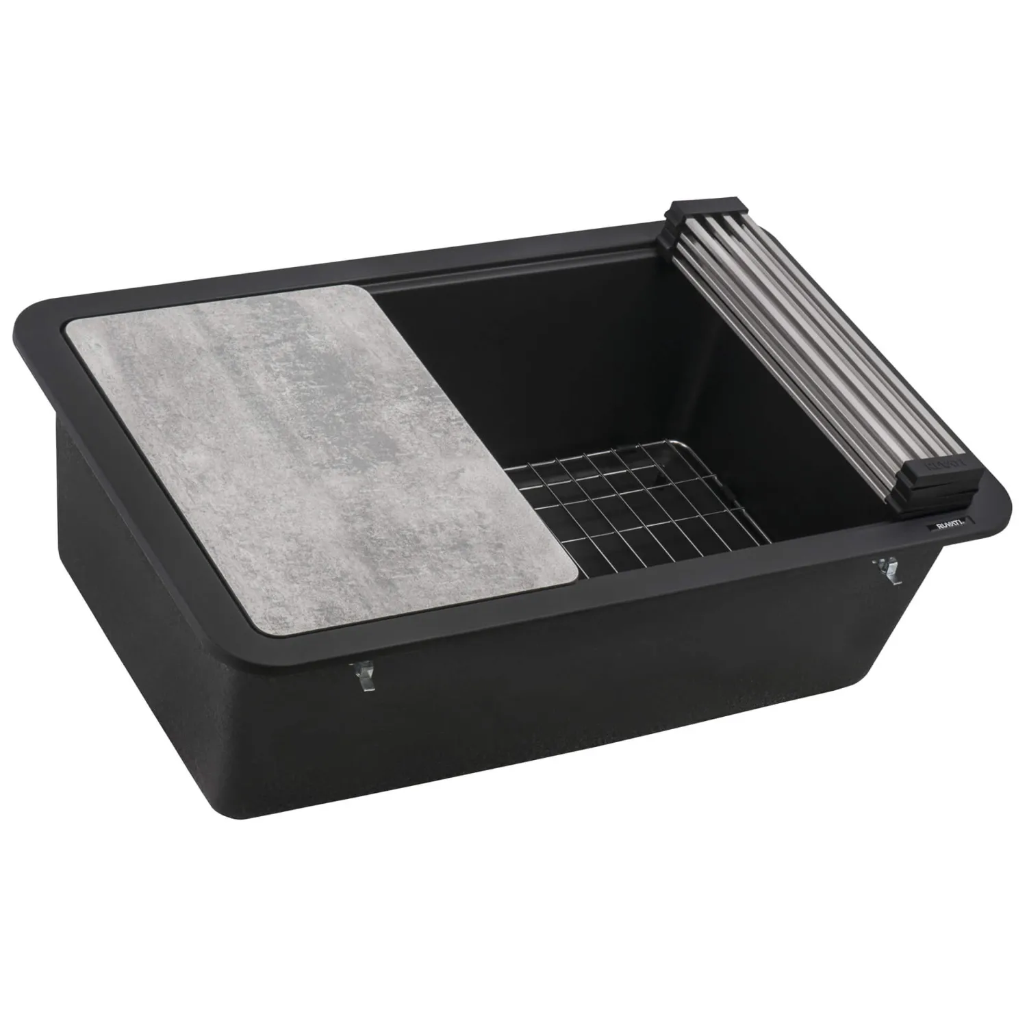 Best 30" Dual Mount Composite Workstation Kitchen Sink in Black Drop-In / Top Mount Sinks|Single Bowl Sinks