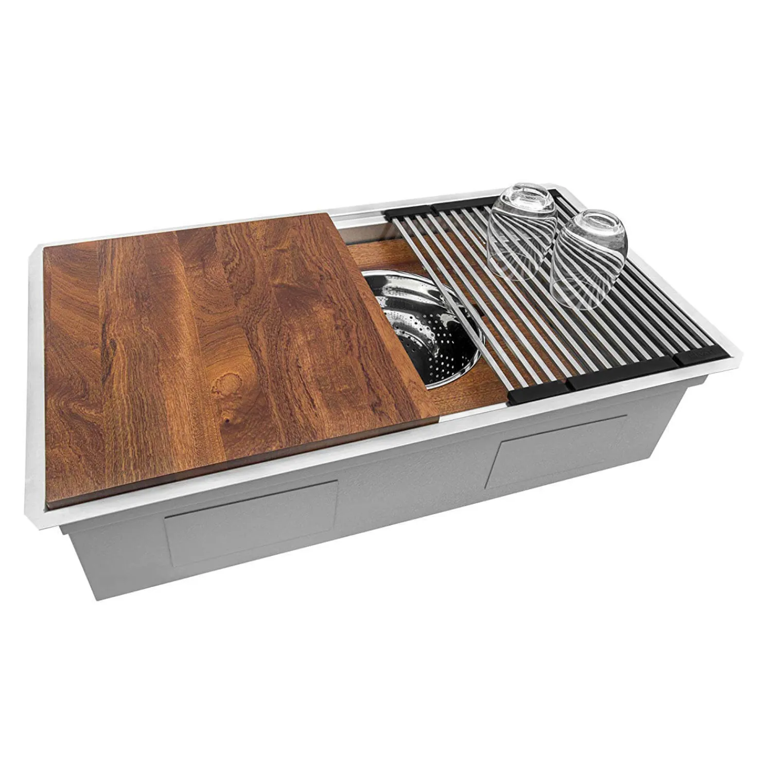 New 36" Dual Tier Undermount Workstation Kitchen Sink Workstation Sinks|Stainless Steel Sinks