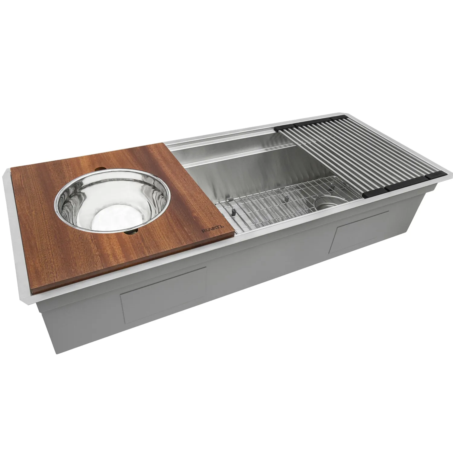 Sale 39" Dual Tier Undermount Workstation Kitchen Sink Undermount Sinks|Single Bowl Sinks
