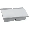 Sale 34" epiGranite Topmount Workstation Ledge Granite Composite Kitchen Sink Drop-In / Top Mount Sinks|Double Bowl Sinks